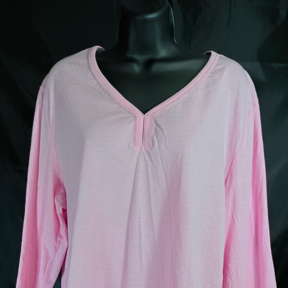 Nautica Light Pink Long Sleeve Tee 1X NWT - Picture 9 of 9